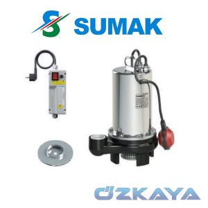Sumak SDF 15/1,5 Az Kirli Su Dalgıç Pompası 1,5 Hp